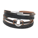 Charm Leather Bracelets Wrap Couple Jewelry