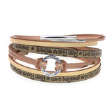 Charm Leather Bracelets Wrap Couple Jewelry