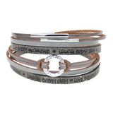Charm Leather Bracelets Wrap Couple Jewelry
