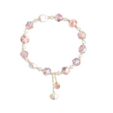 Pink Crystal Beads Pearl Bracelet Women's All-Match