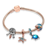 Beach Ocean Series Charm Bracelets Silver Plated Bangle