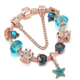 Beach Ocean Series Charm Bracelets Silver Plated Bangle