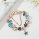 Beach Ocean Series Charm Bracelets Silver Plated Bangle