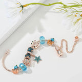 Beach Ocean Series Charm Bracelets Silver Plated Bangle