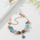 Beach Ocean Series Charm Bracelets Silver Plated Bangle