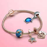 Beach Ocean Series Charm Bracelets Silver Plated Bangle