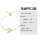 Red Heart Bracelets for Women CZ Crystal Tennis Chain Bracelets