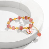 Shell Butterfly Pendant Bracelet CCB Beaded Anniversary Party Jewelry