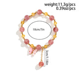 Shell Butterfly Pendant Bracelet CCB Beaded Anniversary Party Jewelry