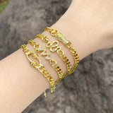 Cuban Link Chain Bracelet CZ Snake Animal Jewelry