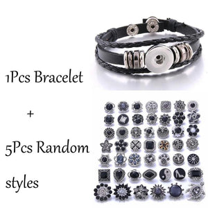 Snap Button Jewelry Bracelets 18mm Snap Button Bracelet