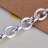 Silver Double Heart Bracelet Chain for Women Lady Wedding