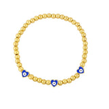 Enamel Beaded Heart Bracelet for Women
