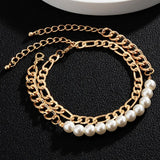 Pearl Beads Bracelets Set Hand Chain for Men/Women