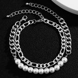 Pearl Beads Bracelets Set Hand Chain for Men/Women