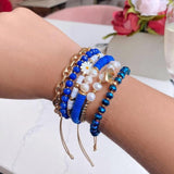 Heishi Bracelet Crystal Beads Pearl Daisy Chain Women Jewelry