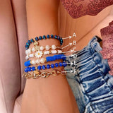 Heishi Bracelet Crystal Beads Pearl Daisy Chain Women Jewelry
