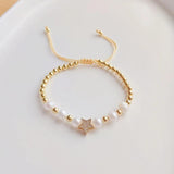 Heishi Bracelet Crystal Beads Pearl Daisy Chain Women Jewelry