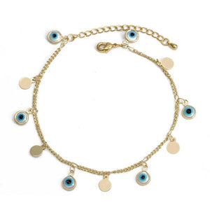 Evil Eye Charm Tassel Bracelet Heart Fatima Hand