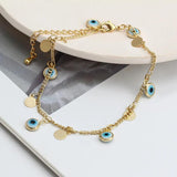 Evil Eye Charm Tassel Bracelet Heart Fatima Hand
