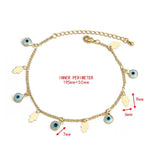 Evil Eye Charm Tassel Bracelet Heart Fatima Hand