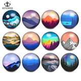 12pcs Glass Beads Rocket Snap Button For Jewelry
