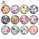 12pcs Glass Beads Rocket Snap Button For Jewelry