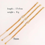 Cuban Link Chain Evil Eye Bracelet for Women