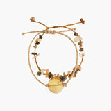 Bohemian Natural Stone Beaded Charm Bracelets Set for Women