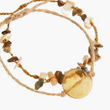 Bohemian Natural Stone Beaded Charm Bracelets Set for Women