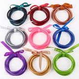 5pcs Jelly Silicone Bracelets Bangle for Women with Bowknot Ribbon Sets