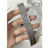 Harajuku Metal Heart Zircon Star Bracelet Punk Pentagram Bangle Y2K Jewelry