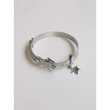 Harajuku Metal Heart Zircon Star Bracelet Punk Pentagram Bangle Y2K Jewelry