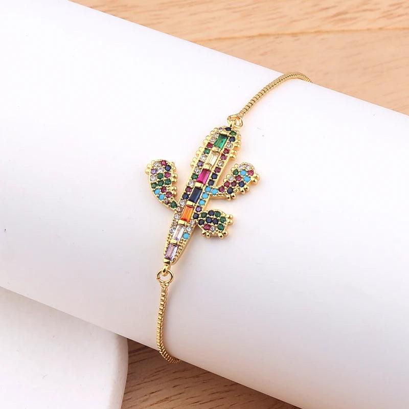 Adjustable Multicolor Tennis Bracelet for Women Wedding Zircon Charm Hand Chain