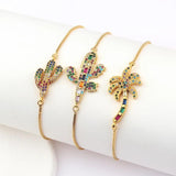 Adjustable Multicolor Tennis Bracelet for Women Wedding Zircon Charm Hand Chain