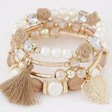 Pearl Tassel Charm Bracelets for Women