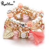 Pearl Tassel Charm Bracelets for Women