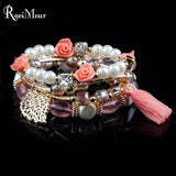 Pearl Tassel Charm Bracelets for Women