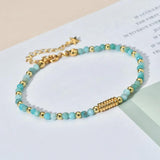 Aventurine Beaded Bracelet Small Stones Faceted Beads