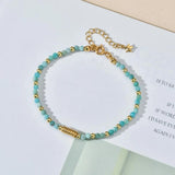 Aventurine Beaded Bracelet Small Stones Faceted Beads