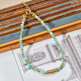 Aventurine Beaded Bracelet Small Stones Faceted Beads