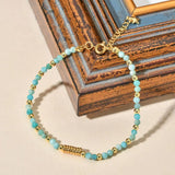 Aventurine Beaded Bracelet Small Stones Faceted Beads