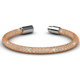 Women Stainless Steel Bracelet Crystal Net Chain Fashionable