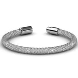 Women Stainless Steel Bracelet Crystal Net Chain Fashionable