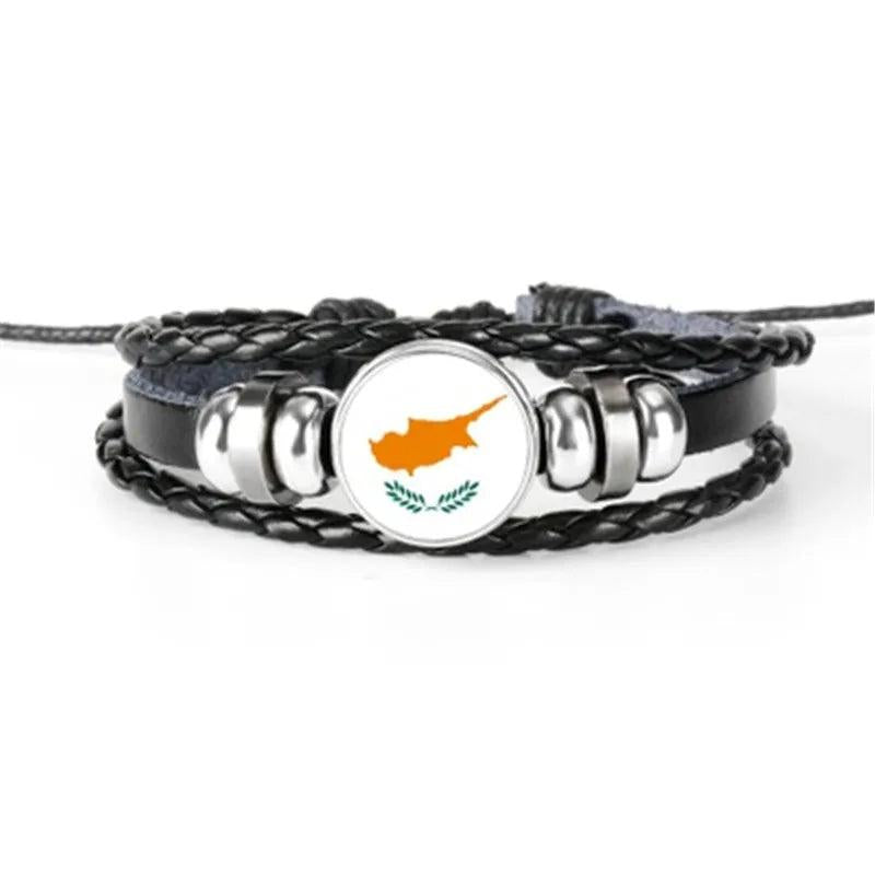 Hot Burkina Faso, Chile, Congo, Cyprus Flag Bracelet