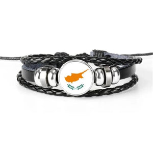 Hot Burkina Faso, Chile, Congo, Cyprus Flag Bracelet