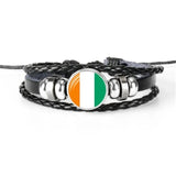 Hot Burkina Faso, Chile, Congo, Cyprus Flag Bracelet