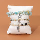 3Pcs Natural Agate Beaded Bracelets Reiki Healing Jewelry