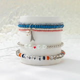 Bohemian Rice Bead Bracelet Set For Women Summer Beach Sea Starfish Shell
