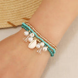 Bohemian Rice Bead Bracelet Set For Women Summer Beach Sea Starfish Shell